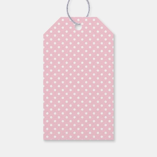 Baby shower van moderne roze en grijze olifanten cadeaulabel (Achterkant)