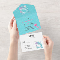 Baby shower van moeder en Baby dolfijnen
