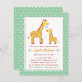 Baby shower van moeder en kind Giraffe Kaart (Voorkant / Achterkant)