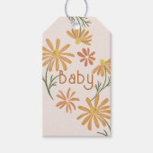 Baby shower van Oranje en gele dagen Cadeaulabel (Voorkant)