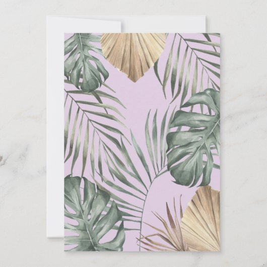 Baby shower van Paarse wilde Oerwouden Safari Kaart (Achterkant)