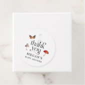 Baby shower van paddenstoel Boho Bedankjes Labels (In situ)