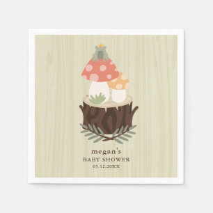 Baby shower van paddenstoelen Napkin Servet