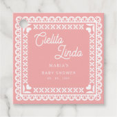 Baby shower van Papel Picado Cielito Lindo Bedankjes Labels (Voorkant)