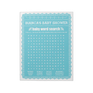 Baby shower van Papel Picado van het Onderzoek van Notitieblok