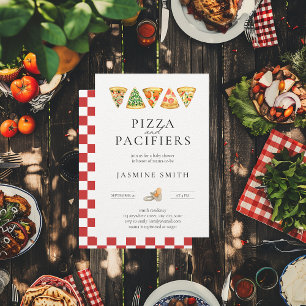 Baby shower van Pizza en Pacifiers Kaart