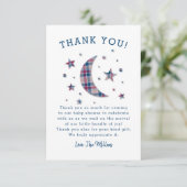 Baby shower van Play Moon Stars Bedankkaart (Staand voorkant)