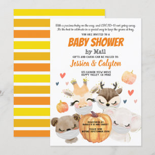 Baby shower van pompoen door Mail Woodland Animal Kaart