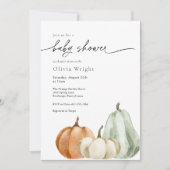 Baby shower van pompoen kaart (Voorkant)