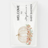 Baby shower van pompoen spandoek (Verticaal)