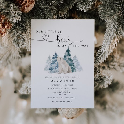 Baby shower van poolbeer kaart
