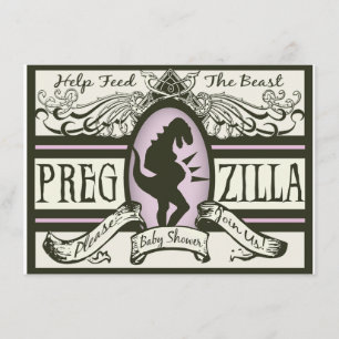 Baby shower van Pregzilla Kaart