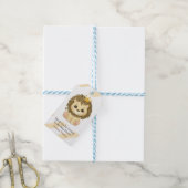 Baby shower van prins Lion Boy Dank je Cadeaulabel (Met Touw)