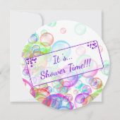 Baby shower van regenboogzeep Bubbles Kaart (Achterkant)