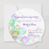 Baby shower van regenboogzeep Bubbles Kaart (Voorkant)