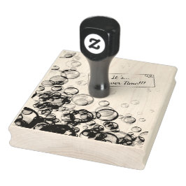 Baby shower van regenboogzeep Bubbles Rubberstempel