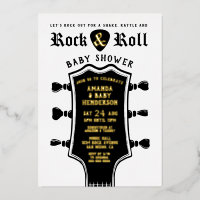 Baby shower van Rock en Roll Guitar