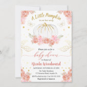 Baby shower van roze en goudflessen kaart (Voorkant)