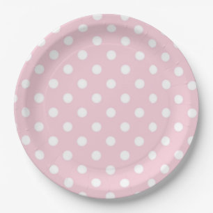 Baby shower van roze poka Dot Baby Girl Papieren Bordje