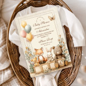 Baby shower van Rustic Woodland Friends Kaart