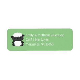 Baby shower van schapen Groen Etiket