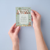 Baby shower van schattig Beer-kampeer in Flyer (Hand)