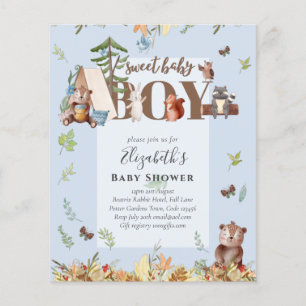 Baby shower van schattig Beer-kampeer in Flyer