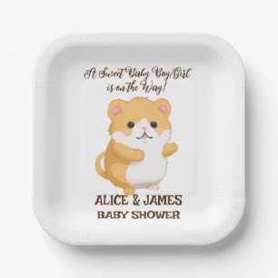 Baby shower van Schattigee hamster Papieren Bordje