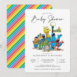 Baby shower van  Sesamstraat Vrienden Kaart