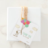 Baby shower van snoopy en ballonnen bedankjes labels (In situ)