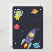 Baby shower van Space Dinosaur Galaxy Kaart (Achterkant)
