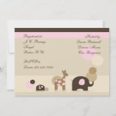 Baby shower van stoofdieren kaart (Achterkant)