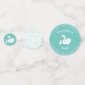 Baby shower van Swan Confetti (Achterkanten)