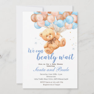 Baby shower van Teddy Bear en Balloons Kaart