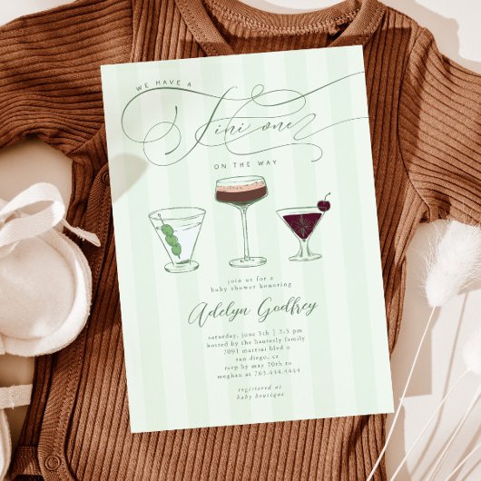 Baby shower van Tini One Martini Kaart