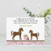 Baby shower van Trendy Horse Kaart (Staand voorkant)