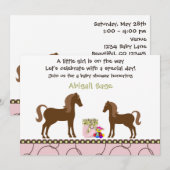 Baby shower van Trendy Horse Kaart (Voorkant / Achterkant)