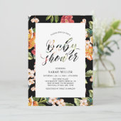 Baby shower van Tropical Floral Pattern Kaart (Staand voorkant)