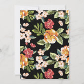 Baby shower van Tropical Floral Pattern Kaart (Achterkant)