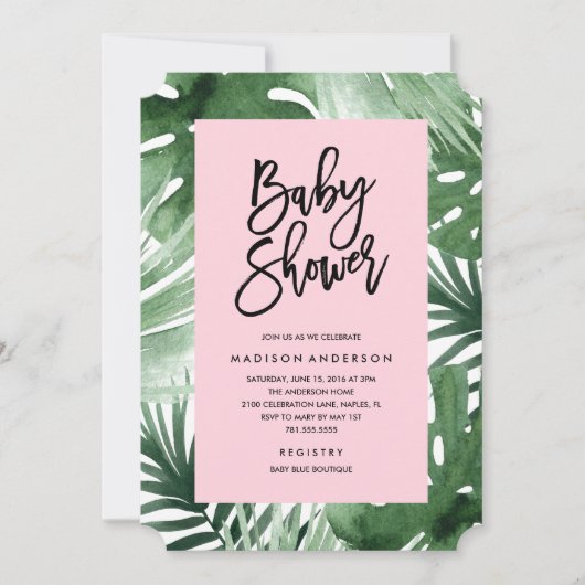 Baby shower van Tropics Kaart (Voorkant)