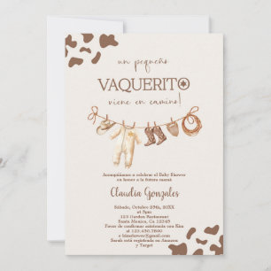 baby shower van un vaquerito viene en camino kaart