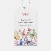 Baby shower van vlinder cadeaulabel (Voorkant)