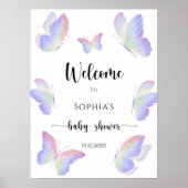 Baby shower van vlinder poster (Voorkant)