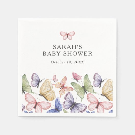 Baby shower van vlinder servet (Voorkant)