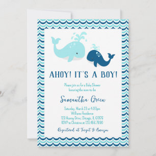 Baby shower van walvis kaart