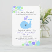 Baby shower van walvis kaart (Staand voorkant)