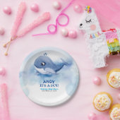 Baby shower van walvis papieren bordje (Feest)