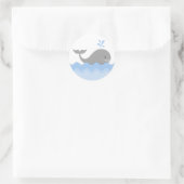 Baby shower van walvis ronde sticker (Tas)