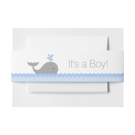 Baby shower van walvis uitnodigingen wikkel (Voorkant Voorbeeld)