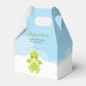 Baby shower van Whimsical Boy Dragon Bedankdoosjes (Voorkant Zijde)